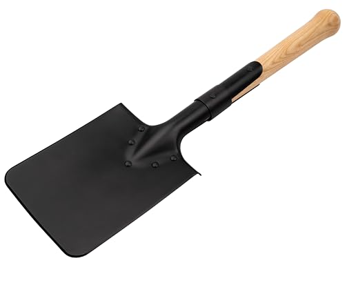 Böker Plus® Shovel M1874 - Deutscher Feldspaten mit Holzstiel - Armee Kurzspaten nach historischen Pionierspaten - Kurze Outdoor-Schaufel mit Tasche für Bushcraft-, Camping-, Survival-Ausrüstung