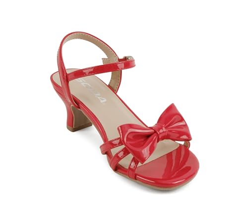 Image of Soda Girly-2 Children's Girl's Open Toe Slingback Block High Heel Sandals