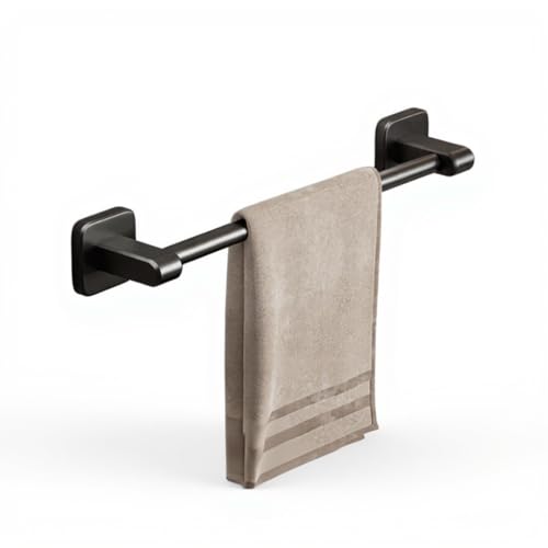 Image of Towel Shelf | Hole-Free Wall Hanging Rack | Carbon Steel & Plastic Construction | Loads Up to 20kg | Bathroom and Toilet Storage