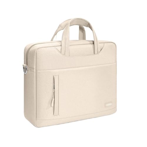 Sacoche ordinateur portable beige petit format pour voyage d'affaires