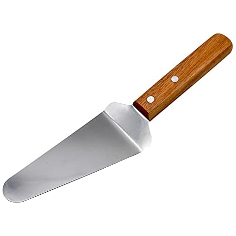 Stainless Steel Pie Server with Wooden Handle Cover