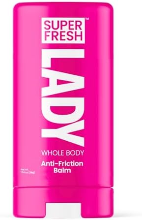 Lady Parts Anti-Chafe and Friction Stick - Prevent Skin Chafe Rash and Irritation - For Thighs, Creases, Folds, Bra-Lines & More - Unscented, Smooth Balm with Aloe
