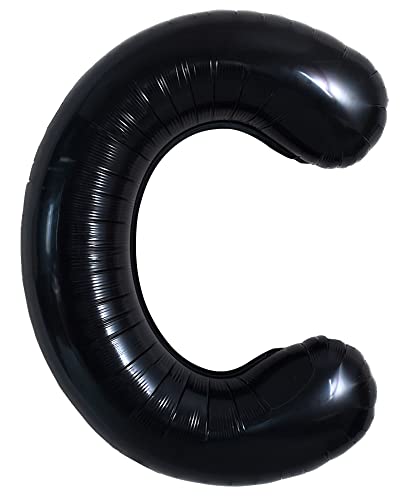 40 Zoll große schwarze C Buchstabe Ballons Jumbo Helium Ballons, Folie Mylar Big Alphabet Ballons für Geburtstagsfeier Jubiläum Valentinstag Zubehör Dekorationen Cover