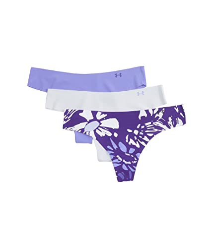 Image of Under Armour Women's Pure Stretch ThongDISC 3 Pack, Baja Blue, XL