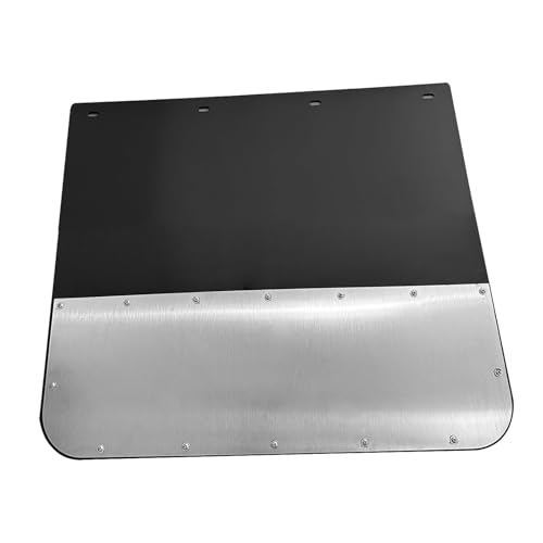 Image of BST BSSP Pair Universal Mud Flaps w /Stainless Steel Plates for Semi-Truck Trailer Truck, 24x24 Splash Guard with Heavy Duty Mud Flap Weights Bottom Chrome for Peterbilt Kenworth Volvo (24in x 24in)