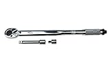K Tool International - 1/2' Drive Click Torque Wrench, 10-150 ft/lbs. Capacity, 18' Long Ratchet Style, Durable Strength, Easy to Read Measurements; KTI72101