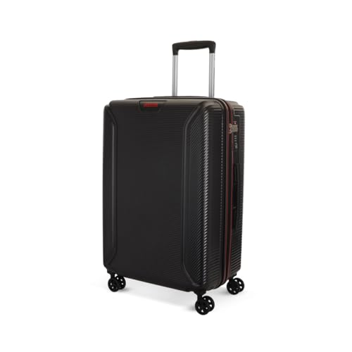 Image of American Tourister Robotech Sport|Medium Size Check-in Spinner Trolley Bag (67 cm)|360 8 Wheel Travel Luggage|Hard Case Polycarbonate Suitcase|Recessed TSA Lock|Black Sport