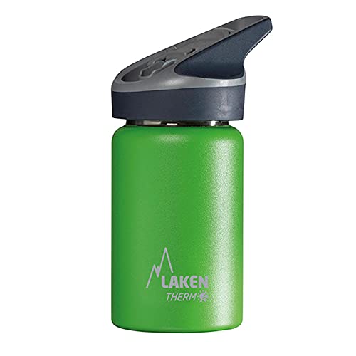 Laken Thermo Vacuum Insulated Stainless Steel Water Bottle With Jannu Straw Sport Cap, Wide Opening, Leak Free, 25 Oz, Green #TOP15