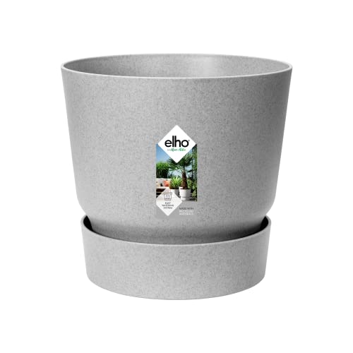 Elho Greenville Round 47 - Macetero por Exterior - Ø 47 x H 44 cm - Gris/Living Concrete Cover