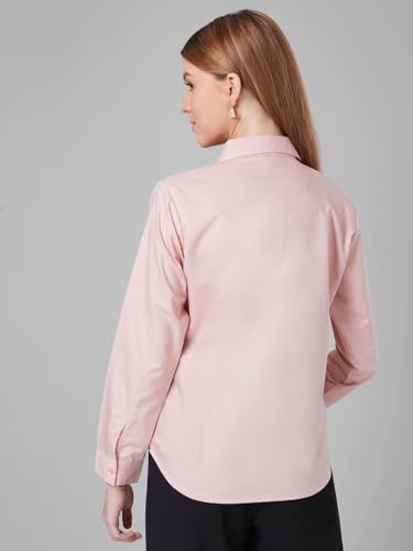Image of Style Quotient Women Solid Polycotton Regular Formal Shirt