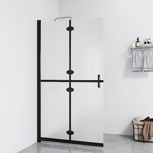 Refined Mampara de ducha plegable vidrio ESG esmerilado 80x190 cm