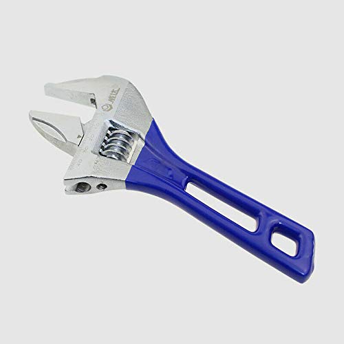 Vogueing Tool Adjustable Spanner 4" 115MM Lightweight Wrench Compact Soft Grip Wide Jaw Hand Tool Blue Short (Jaw Width Capacity:24MM)