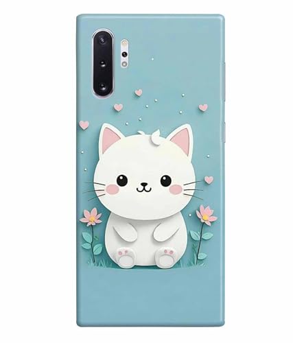 Image of Printed Hard Back Case Cover & Compatible for Samsung Galaxy Note 10 Plus /Samsung Galaxy Note 10 Pro | Cat Vector Painting (Multicolor) - D1192