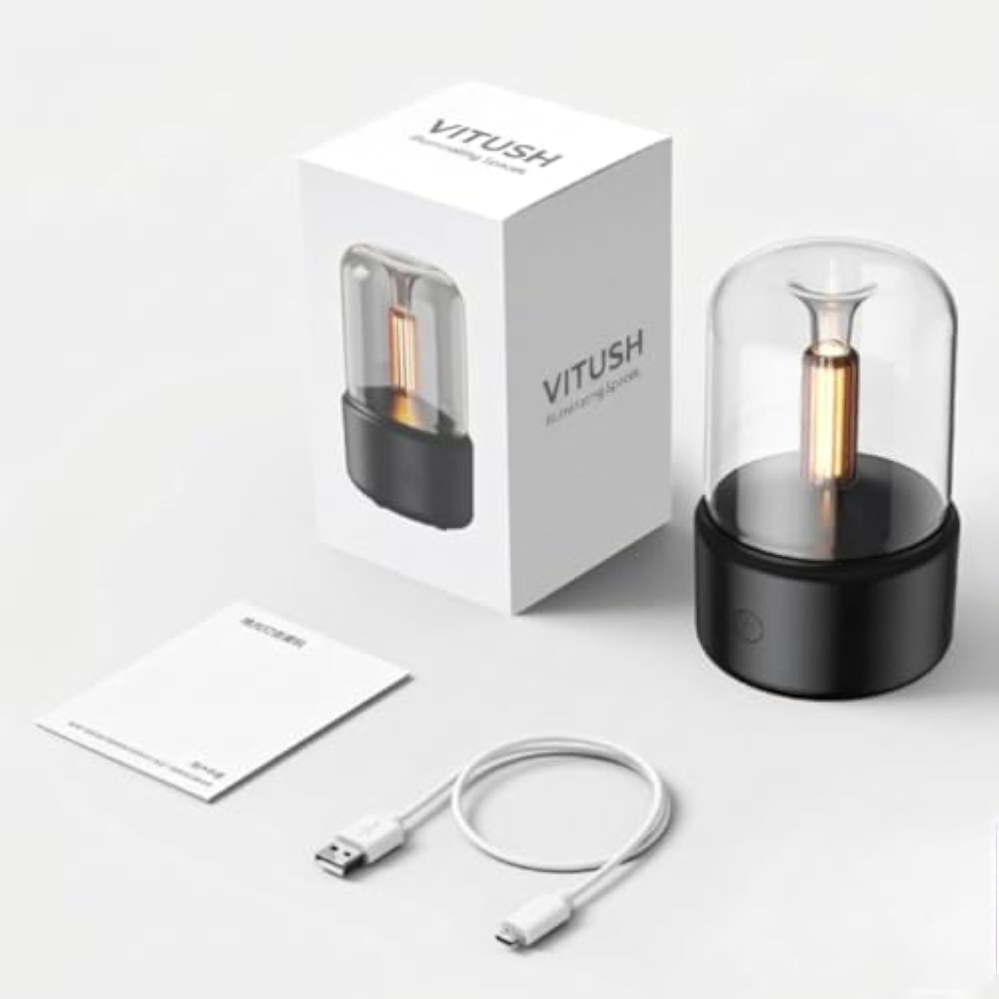 Candle Light Humidifier with Essential Oil Diffuser