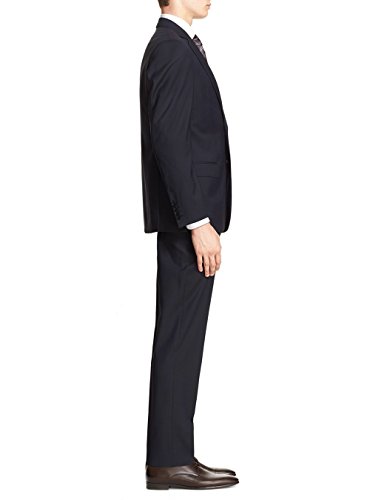 Luciano Natazzi Men's 2 Button Modern Fit Two Piece Suit Pinstripe Jacket Pant (44 Regular Us / 54R Eu/W 38", Black Stripe) #TOP2