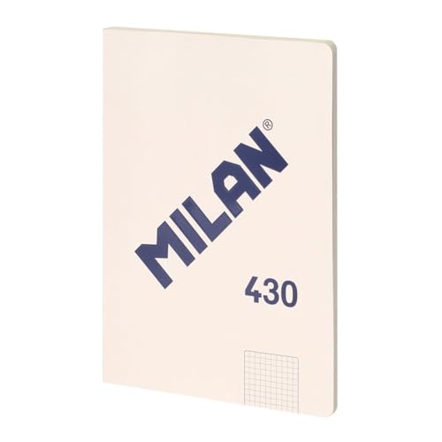 MILAN® Libreta encolada A4, cuadrícula de 5x5mm, 48 hojas A4, Papel de 95 gr/m², serie 1918,...