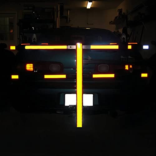Qomovo Fluorescent Yellow High Visibility Dot-C2 Reflective Tape 2 Inch X 20 Feet Neon Yellow Safety Warning Conspicuity Tape Waterproof Self-Adhesive Tape thumb #3