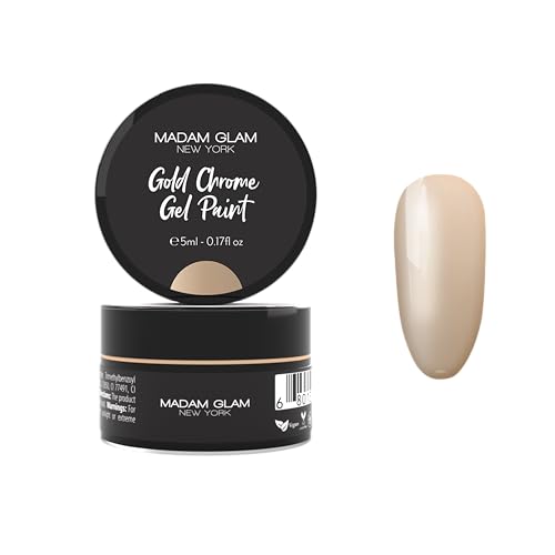 Esmalte Gel Art Gold Chrome Madam Glam 5 ml miniatura 1