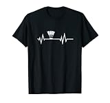 Federball Herzschlag Badminton Shuttlecock Schläger Geschenk T-Shirt