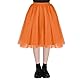 AUYAO Damen Tutu Klassisch Rock Ballett Tüllrock Petticoat Unterrock Rock Tütü Rock Tutu Röcke Tüll Rock mit Bogen 50er Ballet Elastisch Tanzrock Tanzkleid Ballkleid Kurz Party Kostüme Tanzen (Orange)
