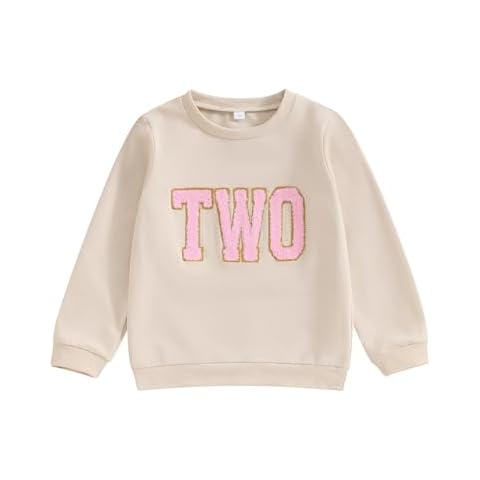 Geagodelia Toddler Birthday Embroidery Sweatshirt Cover