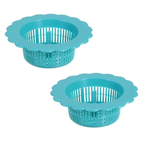 Colador para desagüe de fregadero plástico azul 2 piezas