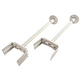 YobiLife Verstellbare Stützhalterungen für Heizkörper, 41–46 cm Höhe, Bodenmontage, Stahl, Eisen, Weiß, 2 Stück