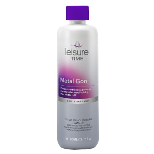Leisure Time D Metal Gon for Spas and Hot Tubs Powerful Water Treatment Solution 16 Ounce