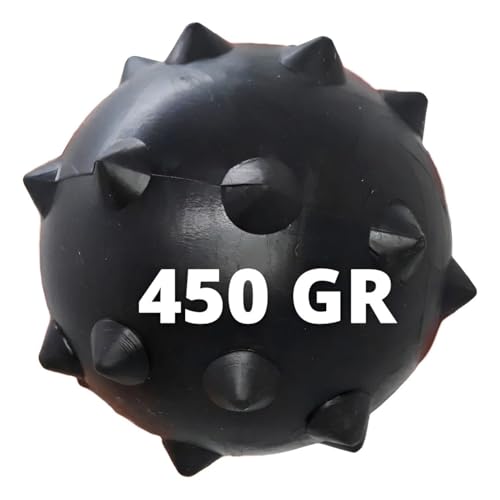 Brinquedo para Cão Grande Bola Sólida Extra Forte 95mm Cão Destrutivo (Preto)
