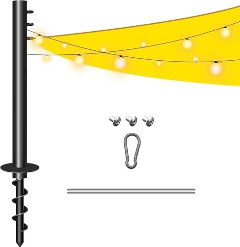 2026 Upgraded 2Pack Sun Shade Sail Pole 12Ft Outdoor...