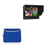 BoxWave Case Compatible with Lilliput 663/O/P2 - SoftSuit with Pocket, Soft Pouch Neoprene Cover Sleeve Zipper Pocket for Lilliput 663/O/P2 - Super Blue