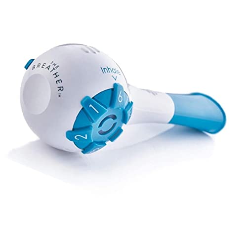 Image of Lung Exercise Device Exerciser Natural Breathing Trainer Adjustable Blue