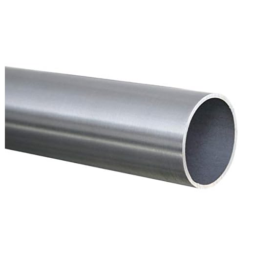 Rundrohr Ø 38,0 x 2,0 mm, Länge 500 mm Edelstahl V2A geschliffen Korn 240 Rohr Rundrohre Rundprofil VA A2 Geländer Treppen Balkongeländer 1 Stück