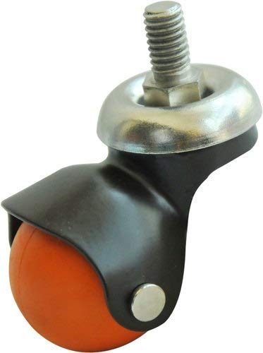 A to Z Office Chair Castor Wheel, Thread Size 3x8/Load Capacity 200kg U - 28 [Pack of 5 Piece;Black;Overall Height -58mm]