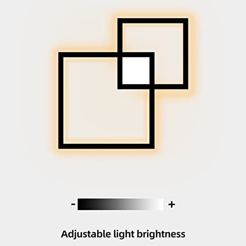Lámpara de pared LED moderna de 20W con control remoto y combinación ajustable negra 5