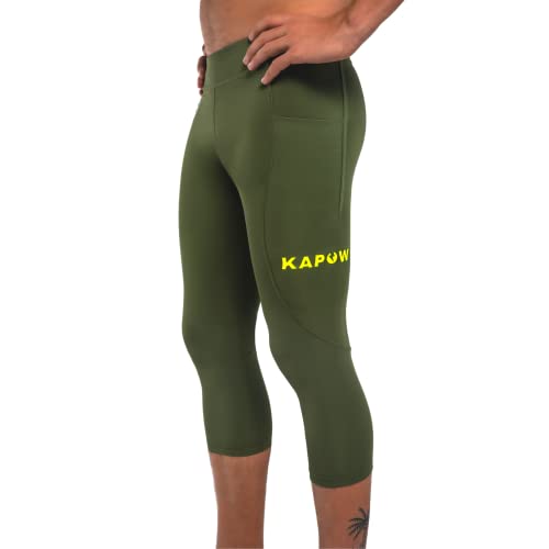 Kapow Meggings Leggings Deportivos 3/4 de Tejido Reciclado para Hombre (Dakar, XL) Cover