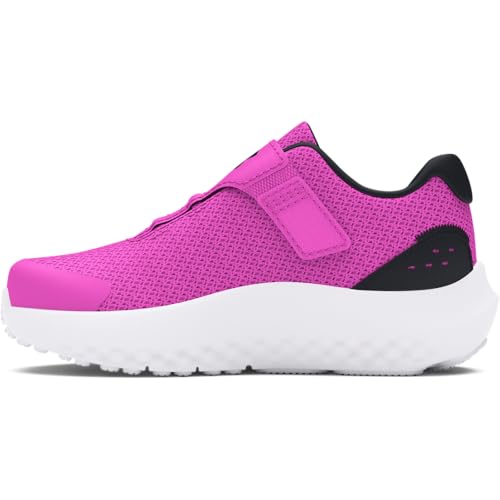 Under Armour UA GINF Surge 4 AC Zapatillas para Correr con Malla Transpirable para niña, Deportivas de niña para educación física, Color Magenta vívido/Negro/Rosa Estelar