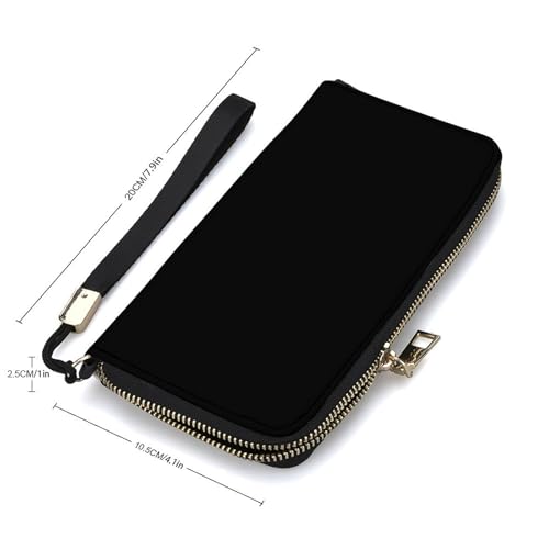 Flag Map of Wales Leather Wallet Fashion Bifold Purse Long Pouch with Wrist Strap for Men Women2