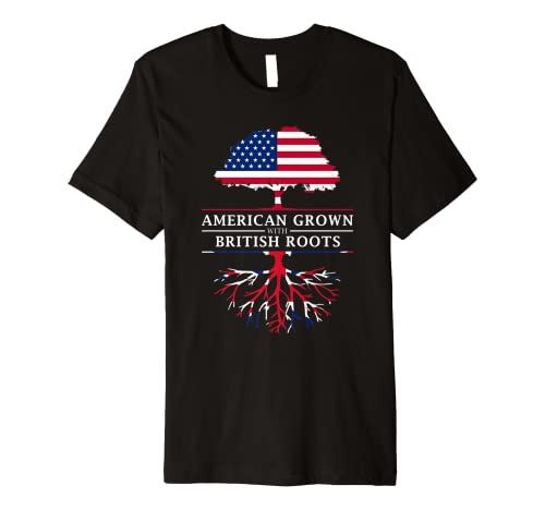 American Grown British Roots - Britain Union Jack T-Shirt