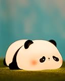 Recolte Panda Night Light for Kids - 3-Level Dimmable, Rechargeable LED Silicone Lamp | Squishy Nursery Light with Timer | Safe Night Light for Baby Room & Toddlers