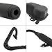 FLYPIG Motorcycle Muffler Exhaust Silencer Pipe kit for Yamaha PW50 PY50 PW PY 50 Dirt Bike - Black