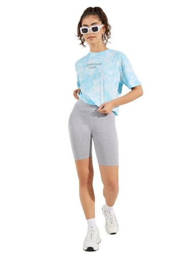 Styli Women 7008232614 Solid Basic Cycling Shorts XL - Grey