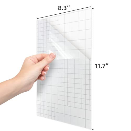 Image of T&W SAME FILM Clear Dry Erase Board Paper-Whiteboard For Fridge-Clear Contact Paper Sheets For Wall-Adhesive Sticker For Desk /Refrigerator /Office /Classroom /Wallpaper(8.27''X11.69''X10 Pcs)