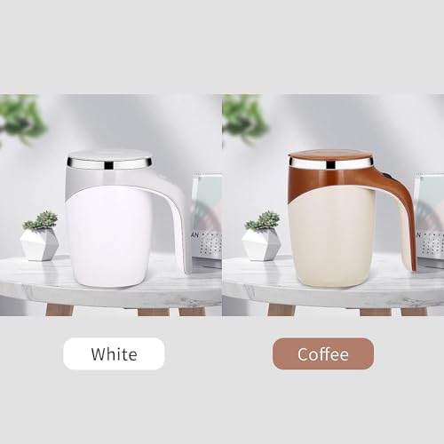 Image of Smart Self Stirring Mug - Battery Powered Mixing Cup for Coffee, Tea, Milk & Beverages, Perfect for Office, Home & Travel (Durable Stainless Steel Interior)