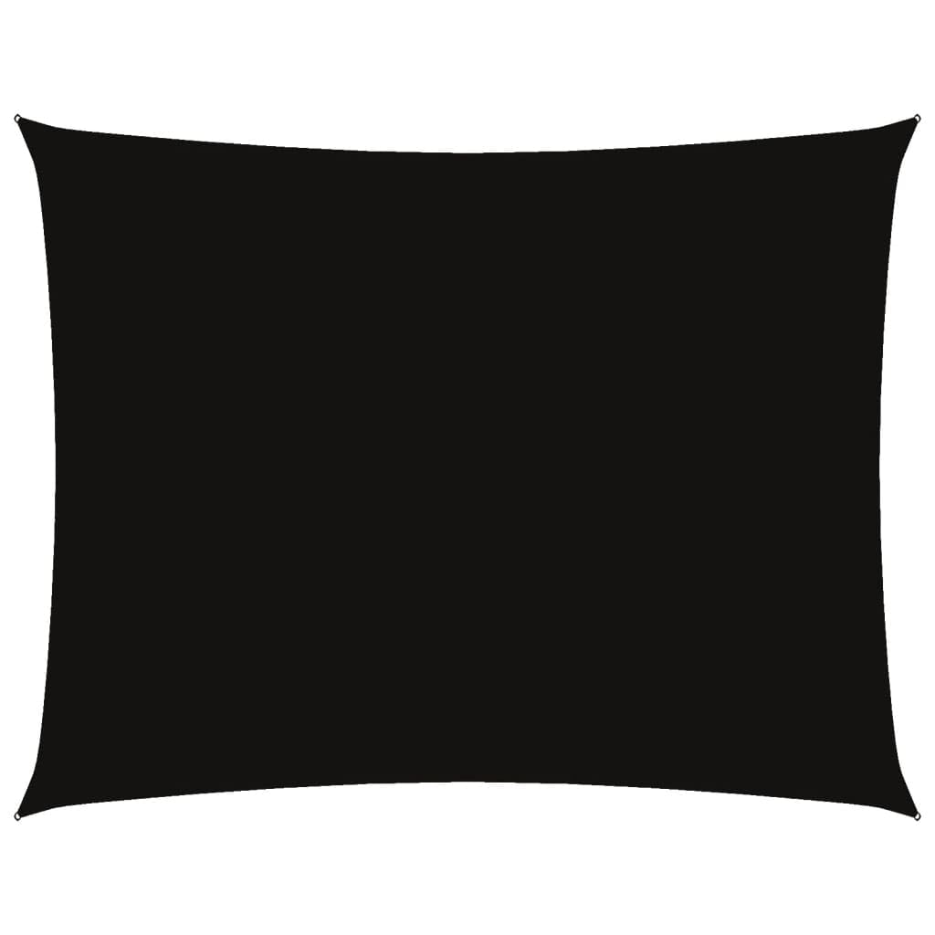Voile d'ombrage rectangulaire 6x8 m étanche en tissu Oxford noir