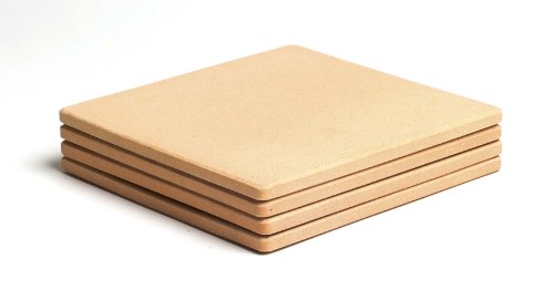 Pizzacraft PC0103 7.5' Square ThermaBond Mini Baking, Set of 4 Pizza Stones