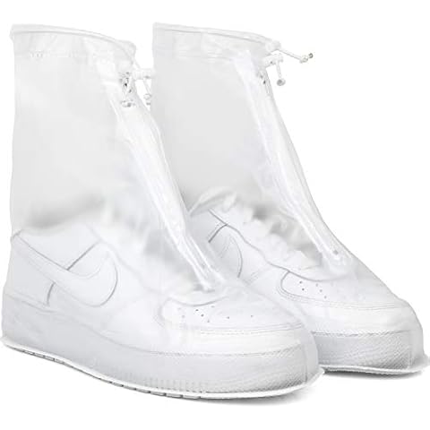 Rain Shoe Covers | Waterproof Shoe Covers for Men Women | Reusable Galoshes Overshoes (Clear, X-Large) Cover