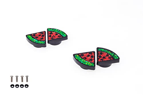 Image of FD&D Multiple Use Shining Screw Cap, Red Watermelon Pattern with M6 Machine Screw