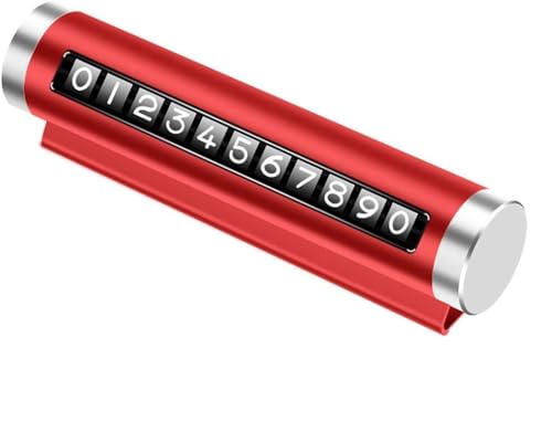 ONTRIP Car Dashboard Number Display - Mobile Number Display for Car, Temporary Car Parking Mobile Number Display with Magnetic Numbers Stickers, Card Phone Number Card Plate