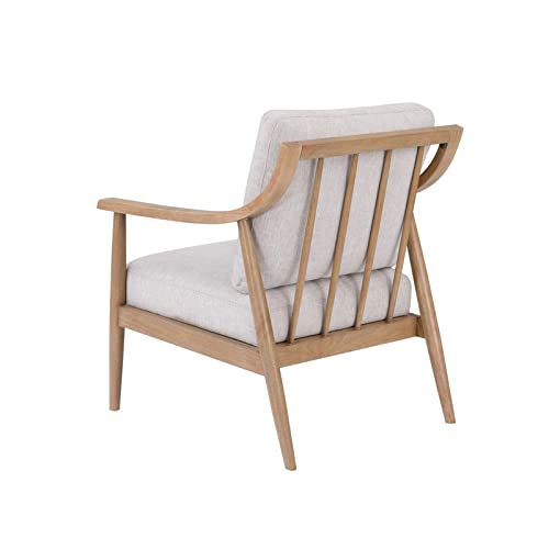 Menosun Modern Accent Chairs For Living Room, Mid-Century Armchair, Grey Upholstered Arm Chairs For Bedroom #TOP5